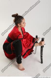 Katerina Ninja Kneeling Pose 14